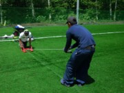 ライン引き下作業